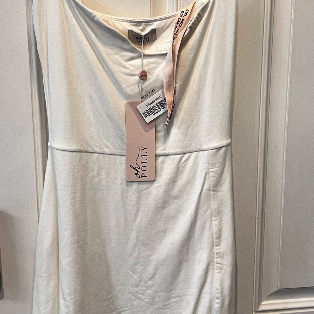 Oh Polly Classic White Smoothing Effect Dress